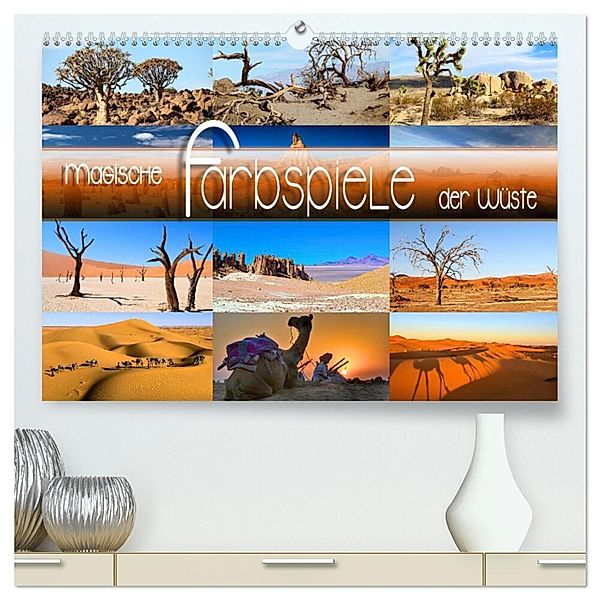 Magische Farbspiele der Wüste (hochwertiger Premium Wandkalender 2025 DIN A2 quer), Kunstdruck in Hochglanz, Calvendo, Renate Utz