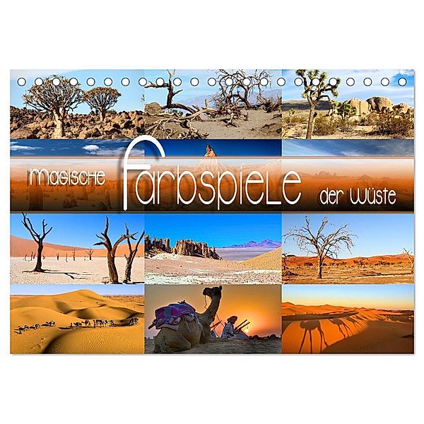 Magische Farbspiele der Wüste (Tischkalender 2024 DIN A5 quer), CALVENDO Monatskalender, Renate Utz