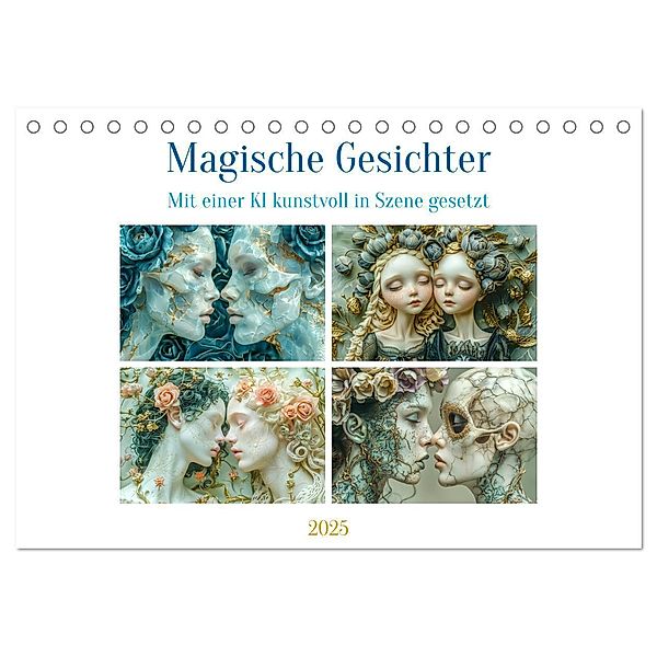 Magische Gesichter (Tischkalender 2025 DIN A5 quer), CALVENDO Monatskalender, Calvendo, Steffen Gierok-Latniak