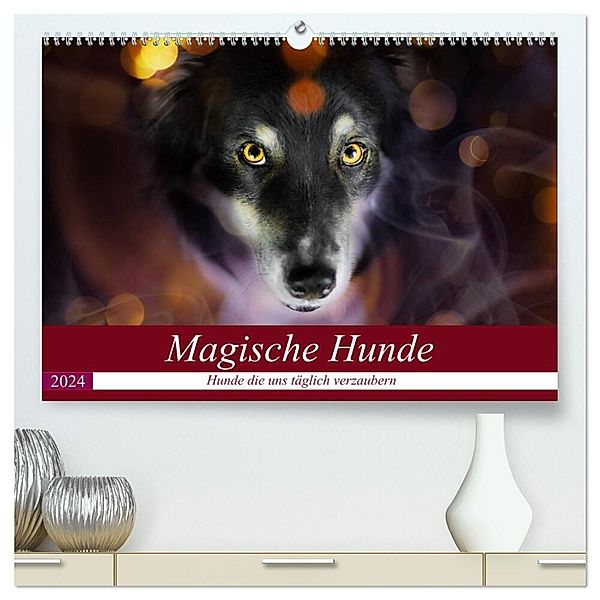 Magische Hunde - Hunde die uns täglich verzaubern (hochwertiger Premium Wandkalender 2024 DIN A2 quer), Kunstdruck in Hochglanz, Andrea Mayer Tierfotografie