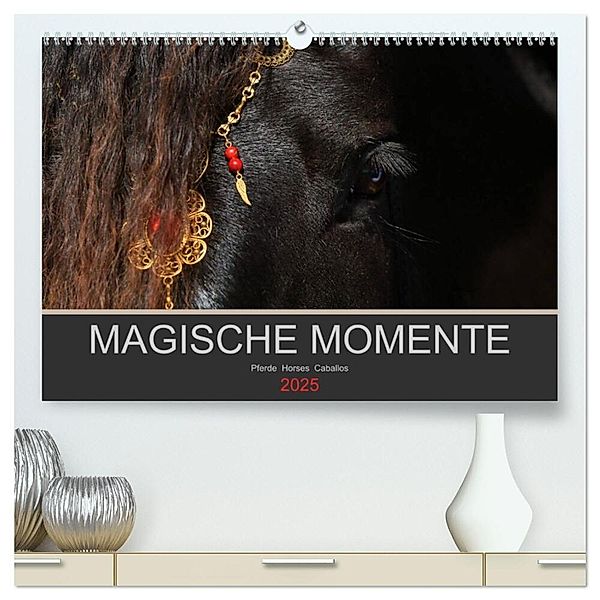 Magische Momente - Pferde Horses Caballos (hochwertiger Premium Wandkalender 2025 DIN A2 quer), Kunstdruck in Hochglanz, Calvendo, Petra Eckerl Tierfotografie www.petraeckerl.com