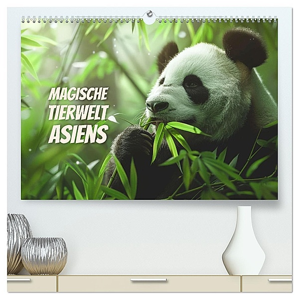 Magische Tierwelt Asiens (hochwertiger Premium Wandkalender 2025 DIN A2 quer), Kunstdruck in Hochglanz, Calvendo, Peter R. Stuhlmann