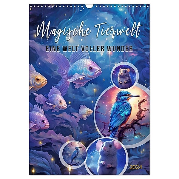 Magische Tierwelt (Wandkalender 2024 DIN A3 hoch), CALVENDO Monatskalender, Steffen Gierok-Latniak