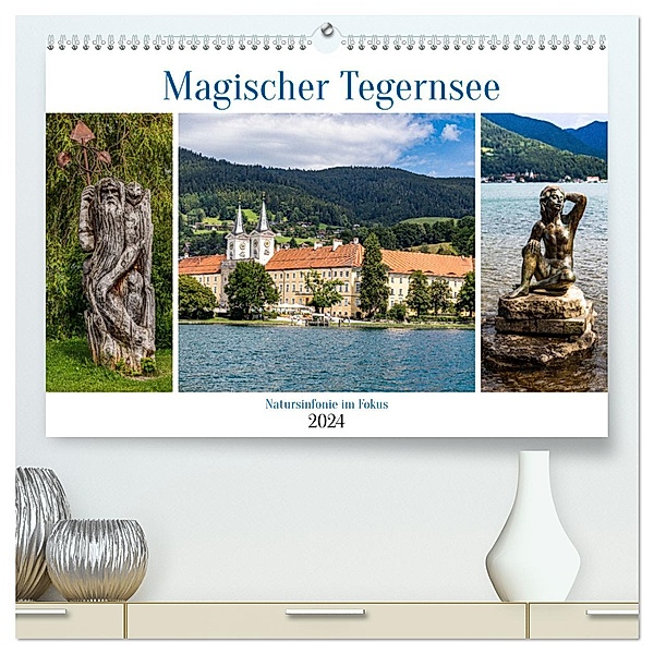 Magischer Tegernsee (hochwertiger Premium Wandkalender 2024 DIN A2 quer), Kunstdruck in Hochglanz, Ursula Di Chito