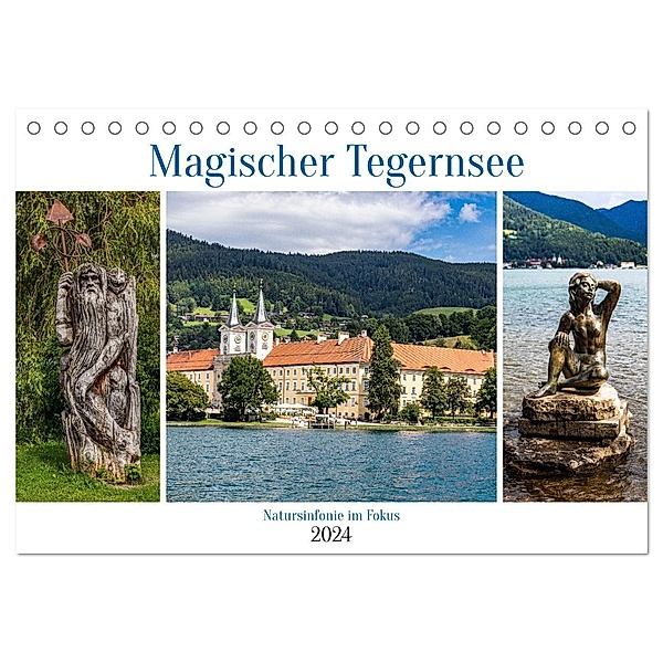 Magischer Tegernsee (Tischkalender 2024 DIN A5 quer), CALVENDO Monatskalender, Ursula Di Chito