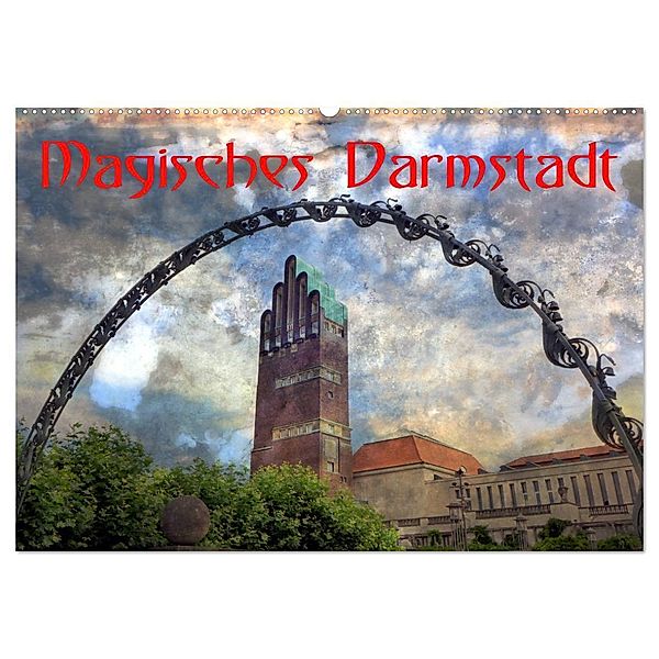 Magisches Darmstadt (Wandkalender 2024 DIN A2 quer), CALVENDO Monatskalender, Claus-Uwe Rank