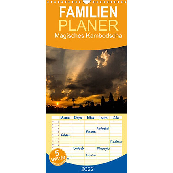 Magisches Kambodscha - Familienplaner hoch (Wandkalender 2022 , 21 cm x 45 cm, hoch), Daniel Stewart Lustig