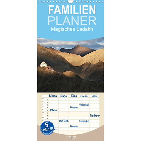Magisches Ladakh - Familienplaner hoch (Wandkalender 2022 , 21 cm x 45 cm, hoch), Bernd Becker