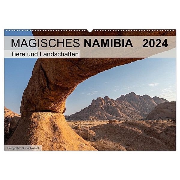 Magisches Namibia - Tiere und Landschaften (Wandkalender 2024 DIN A2 quer), CALVENDO Monatskalender, Silvia Trüssel