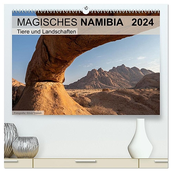 Magisches Namibia - Tiere und Landschaften (hochwertiger Premium Wandkalender 2024 DIN A2 quer), Kunstdruck in Hochglanz, Silvia Trüssel