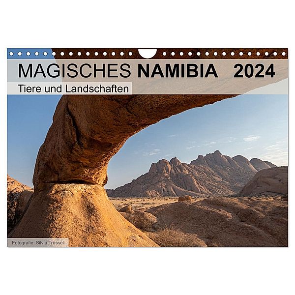 Magisches Namibia - Tiere und Landschaften (Wandkalender 2024 DIN A4 quer), CALVENDO Monatskalender, Silvia Trüssel