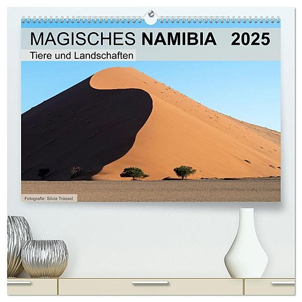 Magisches Namibia - Tiere und Landschaften (hochwertiger Premium Wandkalender 2025 DIN A2 quer), Kunstdruck in Hochglanz, Calvendo, Silvia Trüssel