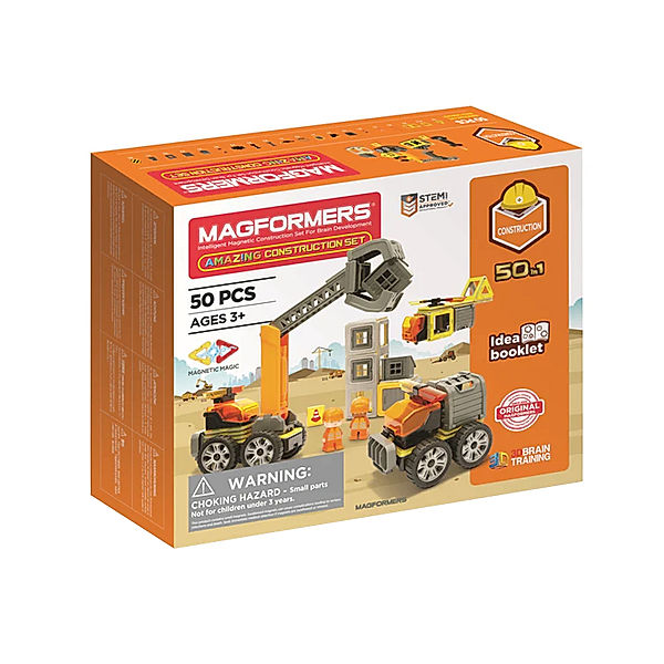 Magformers Magnet-Bausatz MAGFORMERS 278-57 AMAZING CONSTRUCTION SET 50-teilig in orange