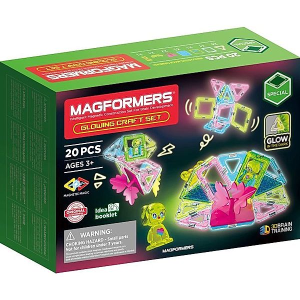 Magformers Magnet-Bausatz MAGFORMERS 279-25 GLOWING CRAFT SET 20-teilig