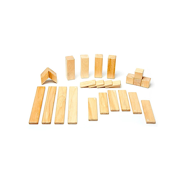 tegu Magnet-Bausteine BLOCK 24-teilig aus Holz in natur