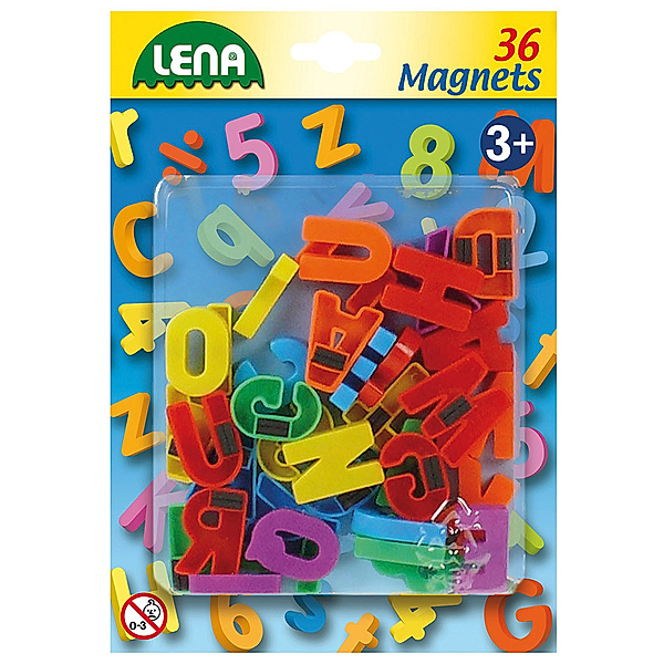 LENA® Magnet-Grossbuchstaben 36-teilig in bunt
