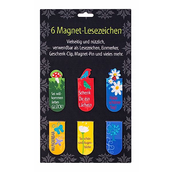 Magnet-Lesezeichen 6er-Set