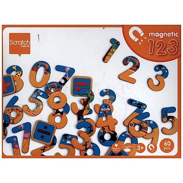 SCRATCH, Carletto Deutschland Magnete 60 Zahlen Safari (Kinderspiel)