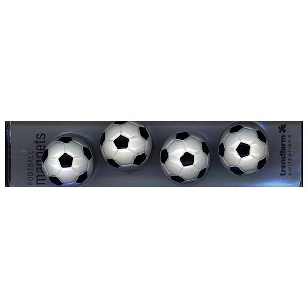 Magnete FOOTBALL 4er Set weiss/schwarz