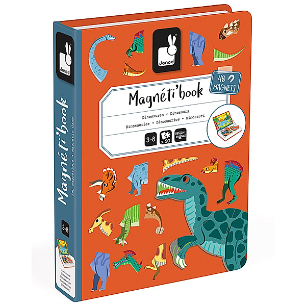 Janod Magnetspiel MAGNETI’BOOK – DINOSAURIER