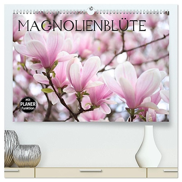 Magnolienblüte (hochwertiger Premium Wandkalender 2024 DIN A2 quer), Kunstdruck in Hochglanz, Gisela Kruse