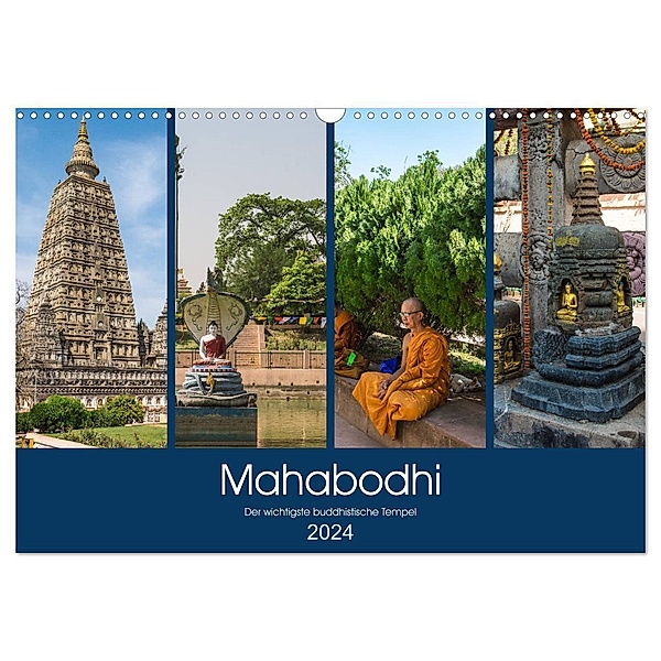 Mahabodhi - Der wichtigste buddhistische Tempel (Wandkalender 2024 DIN A3 quer), CALVENDO Monatskalender, Ricardo Santanna