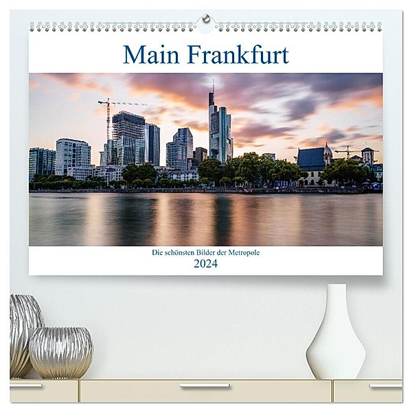 Main Frankfurt (hochwertiger Premium Wandkalender 2024 DIN A2 quer), Kunstdruck in Hochglanz, ncpcs