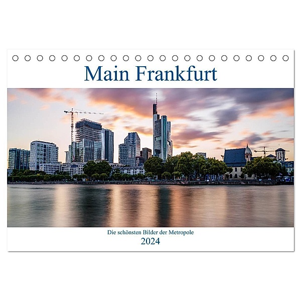 Main Frankfurt (Tischkalender 2024 DIN A5 quer), CALVENDO Monatskalender, ncpcs