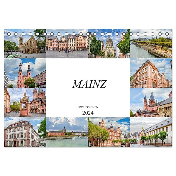 Mainz Impressionen (Tischkalender 2024 DIN A5 quer), CALVENDO Monatskalender, Dirk Meutzner