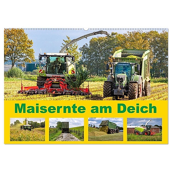 Maisernte am Deich (Wandkalender 2025 DIN A2 quer), CALVENDO Monatskalender, Calvendo, Andreas Jannusch