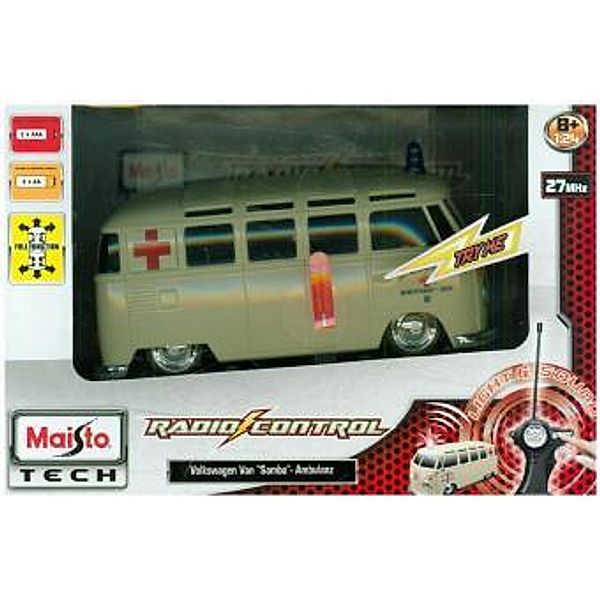 Maisto 58209 1A R/C VW Bus Ambulanz mit Licht und Sound, Maisto®