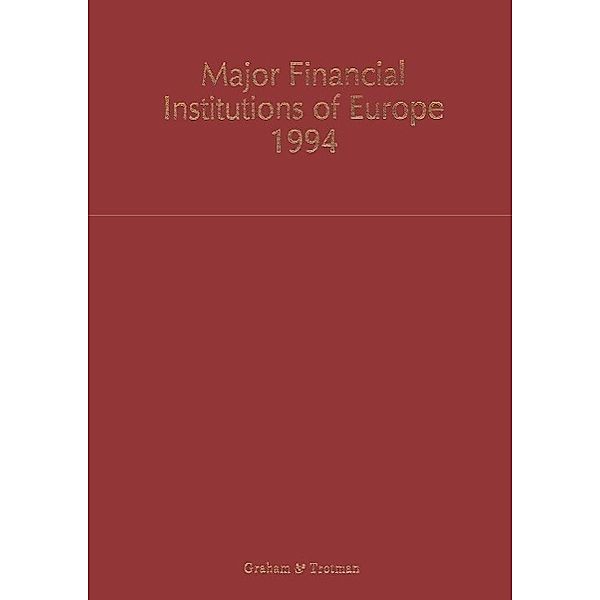 Major Financial Institutions of Europe 1994, Ruth Whiteside