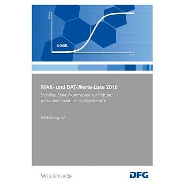 MAK- und BAT-Werte-Liste: 52 MAK- und BAT-Werte-Liste 2016, Deutsche Forschungsgemeinschaft (DFG)