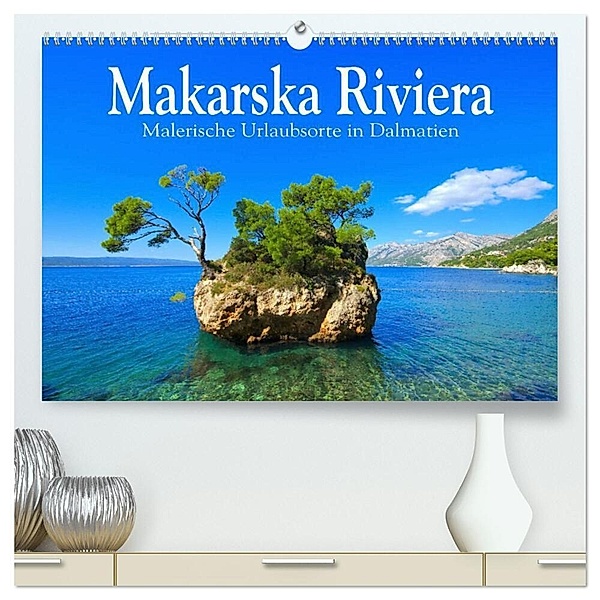 Makarska Riviera - Malerische Urlaubsorte in Dalmatien (hochwertiger Premium Wandkalender 2024 DIN A2 quer), Kunstdruck in Hochglanz, LianeM