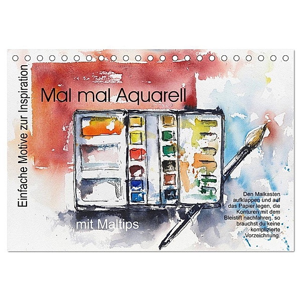 Mal mal Aquarell (Tischkalender 2024 DIN A5 quer), CALVENDO Monatskalender, Jitka Krause
