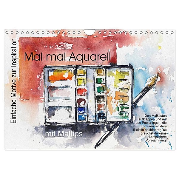 Mal mal Aquarell (Wandkalender 2024 DIN A4 quer), CALVENDO Monatskalender, Jitka Krause