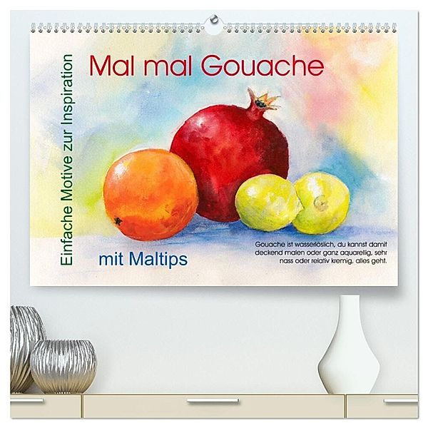 Mal mal Gouache (hochwertiger Premium Wandkalender 2024 DIN A2 quer), Kunstdruck in Hochglanz, Jitka Krause