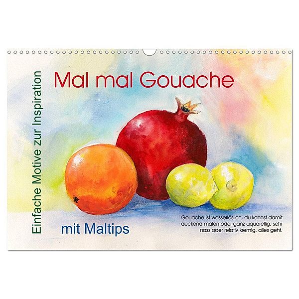 Mal mal Gouache (Wandkalender 2025 DIN A3 quer), CALVENDO Monatskalender, Calvendo, Jitka Krause