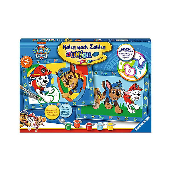 Ravensburger Verlag Mal-Set MALEN NACH ZAHLEN  PAW PATROL in bunt