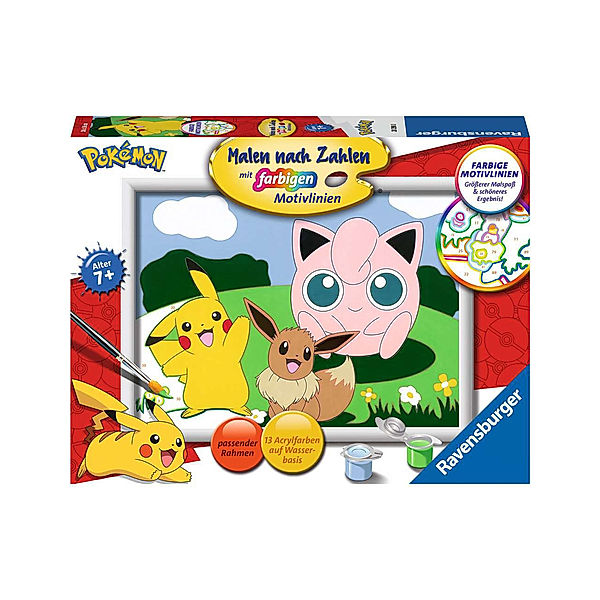 Ravensburger Verlag Mal-Set MALEN NACH ZAHLEN – POKÉMON ABENTEUER in bunt