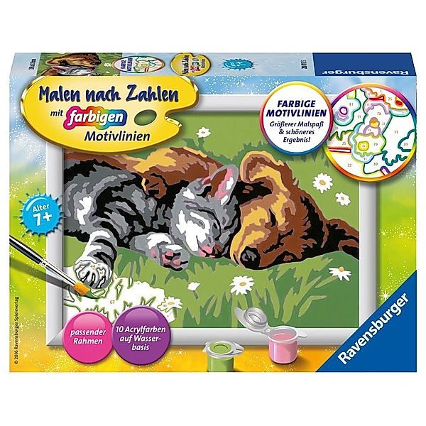 Ravensburger Verlag Mal-Set MALEN NACH ZAHLEN SERIE E – TIEFER SCHLAF 13-teilig