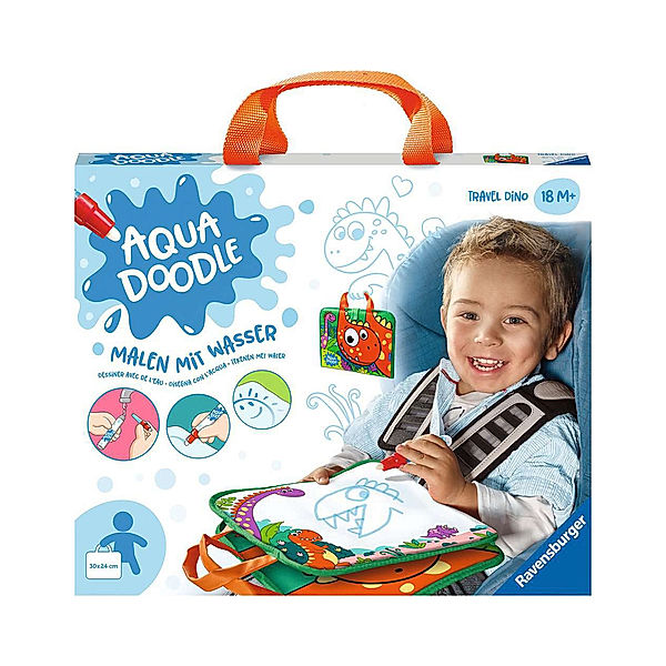 Ravensburger Verlag Mal-Tafel AQUADOODLE® TRAVEL DINO mit Stift