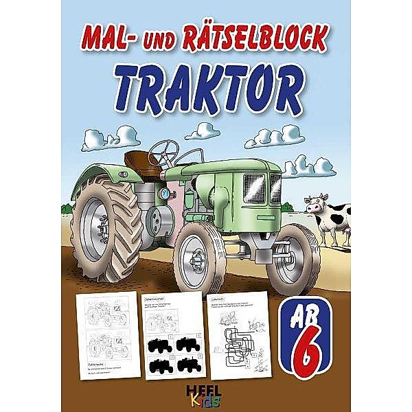 Mal- und Rätselblock Traktor