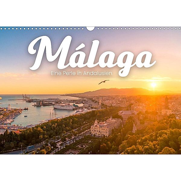 Málaga - Eine Perle in Andalusien. (Wandkalender 2023 DIN A3 quer), SF
