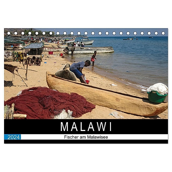 Malawisee Fischer (Tischkalender 2024 DIN A5 quer), CALVENDO Monatskalender, Udo Quentin