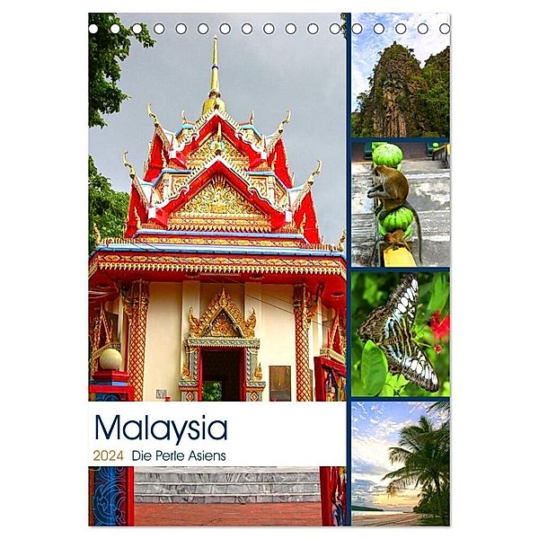 Malaysia - Die Perle Asiens (Tischkalender 2024 DIN A5 hoch), CALVENDO Monatskalender, Sylvia Seibl