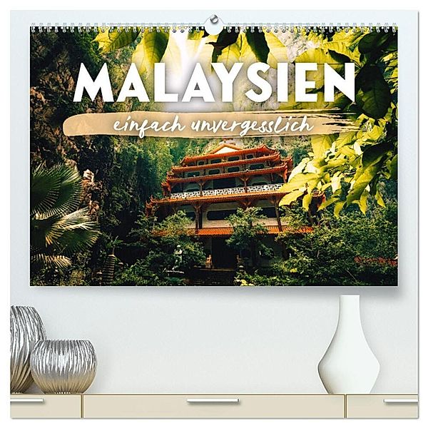Malaysien - einfach unvergesslich (hochwertiger Premium Wandkalender 2024 DIN A2 quer), Kunstdruck in Hochglanz, Happy Monkey