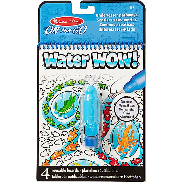 Melissa & Doug Malblock WATER WOW! - UNTERWASSER-PFADE mit Stift