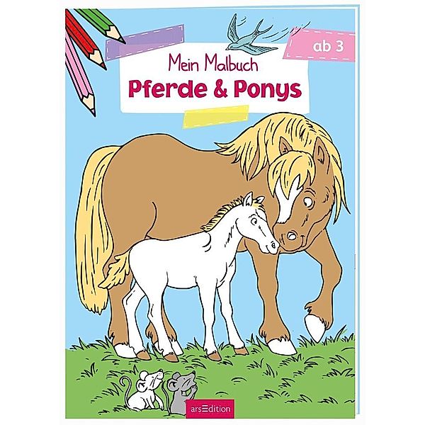 Malbuch ab 3 Jahren / Mein Malbuch ab 3 Jahren - Pferde & Ponys