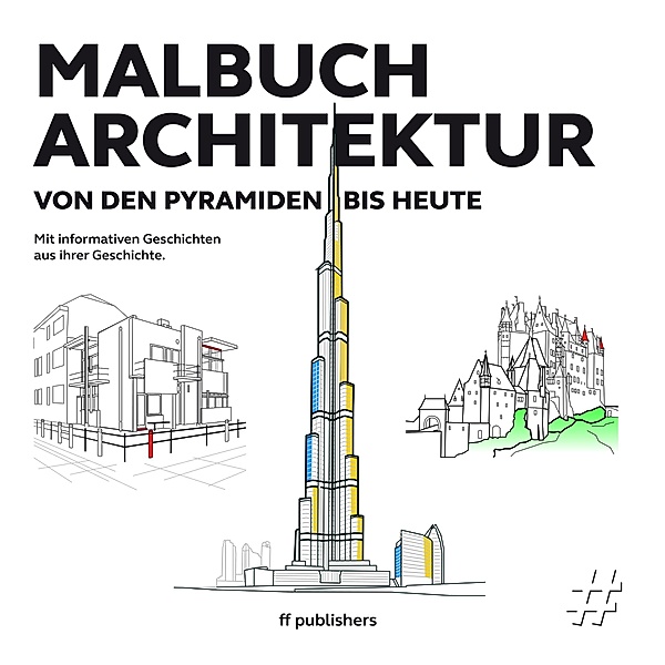 Malbuch Architektur. EBook Ausmalvorlagen